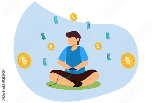 Gambler Concept Illustration Vector Style