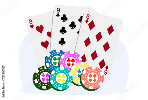 Poker Concept Illustration Vector Style