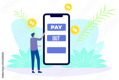 Payout Concept Illustration Vector Style
