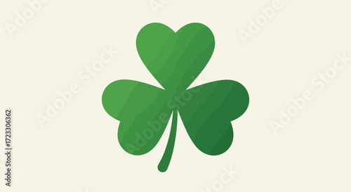 Vibrant green shamrock lucky clover spring symbol isolated vector