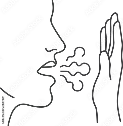 Whispering secret spoken word creative conceptual art vector