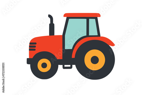 Vector illustration of a modern tractor