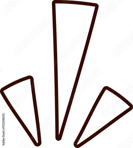 Abstract triangular shapes glowing in the dark adding mystery and intrigue