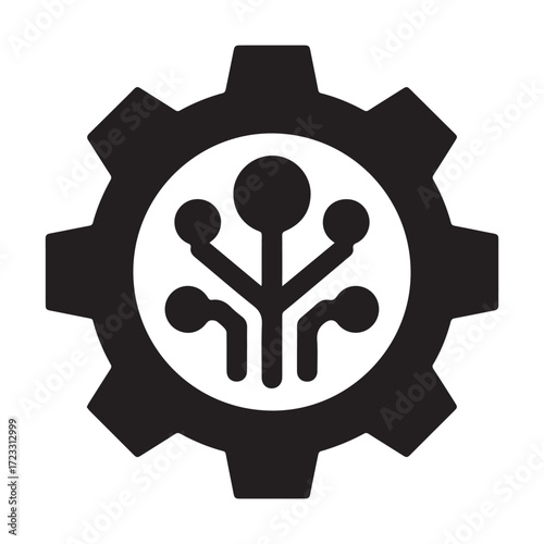 Unraveling the Digital Gear: An Icon Representing the Intricate Web of Components Driving Contemporary Innovation