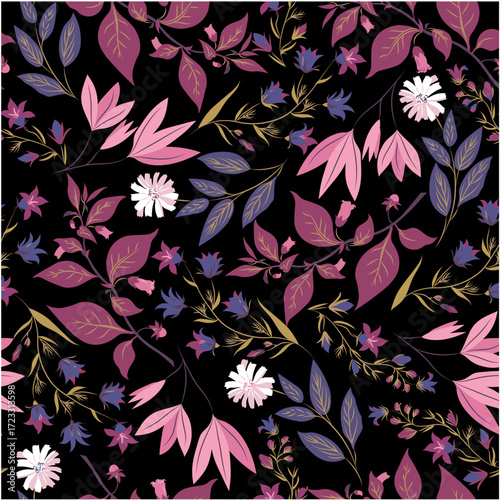 Seamless pattern with small flowers for textile design. Vector design
