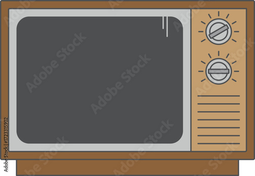 Vector illustration of retro television