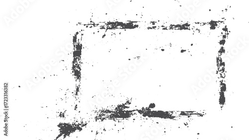 Vector grunge background with damaged frame elements.. Minimal vintage grunge border with aged edges and subtle dirt marks. 