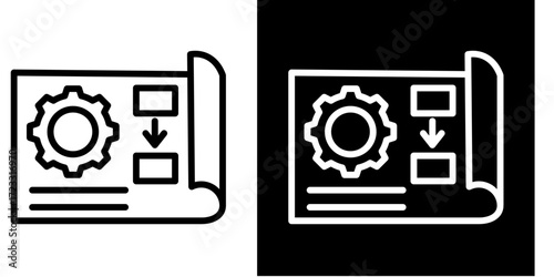 Project  Icon Set White Style Collection
