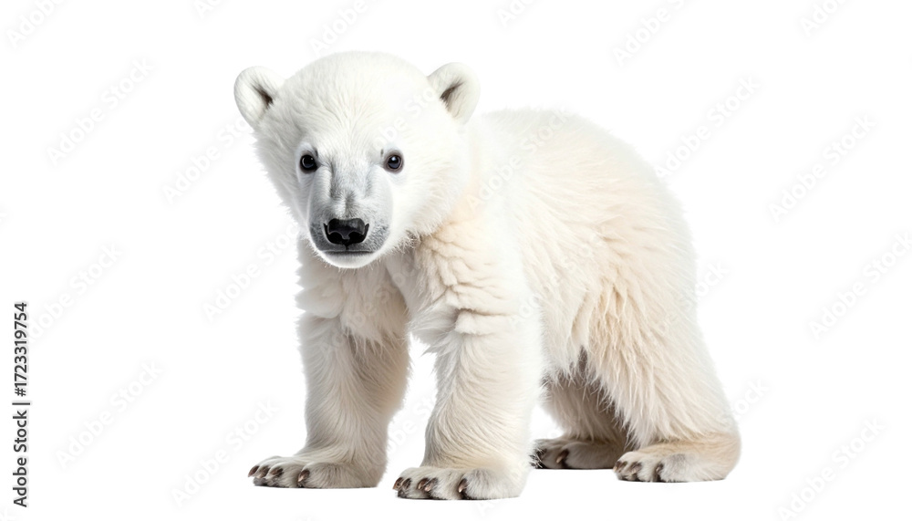 Fototapeta premium Eisbär auf transparentem Hintergrund