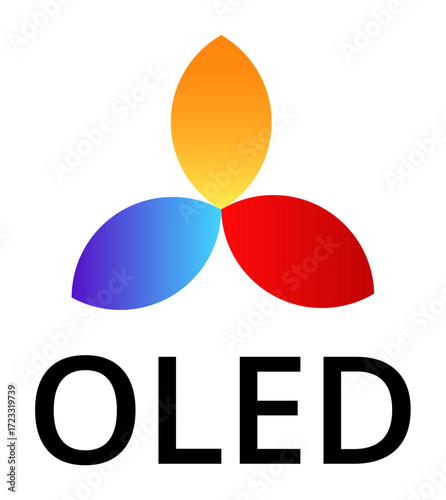 Oled technology: vibrant rgb leaf design symbolizing advanced display screens.