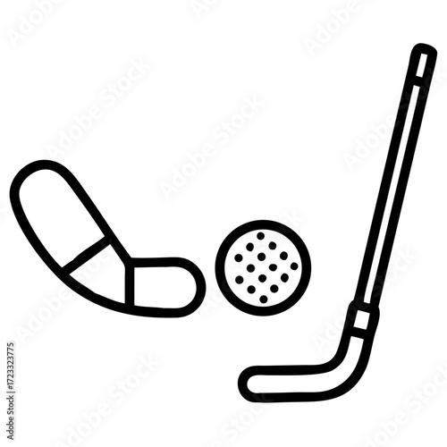 two golf vector icon club stick sign ball , icon set, simplicity, tee, competition, game