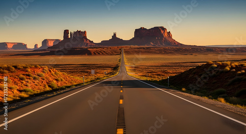 beautiful highway at sunset