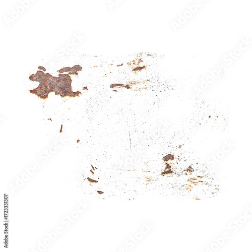 High-Resolution Rust Stain Texture on Transparent Background for Design and Industrial Use