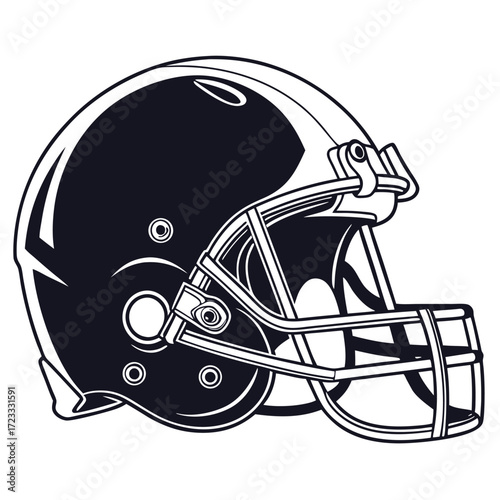 American football helmet side view protective gear