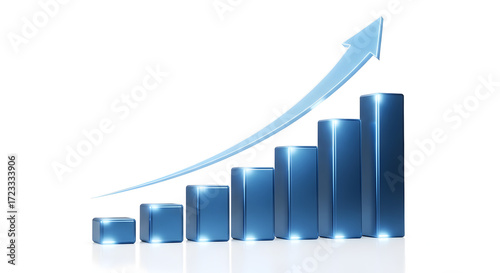 business graph with arrow