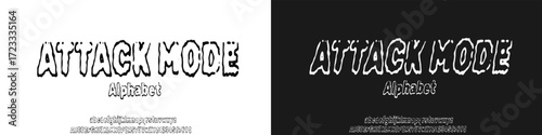 Creative Crack Font. Damage Font. Rough Font. Uppercase, Number, Ampersand, Dollar, Percent, Exclamation, Point, Question Mark, At, Hash Number. For Fashion, Sports, Urban Design, Vector illustration