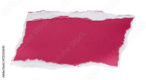 Wallpaper Mural Red torn paper piece isolated on transparent background with rough edges and a textured surface for creative designs Torontodigital.ca