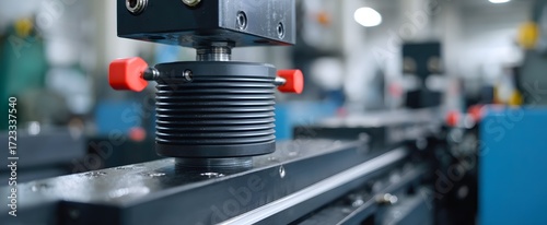 The precise molding process skillfully forms durable plastic parts in a busy industrial environment