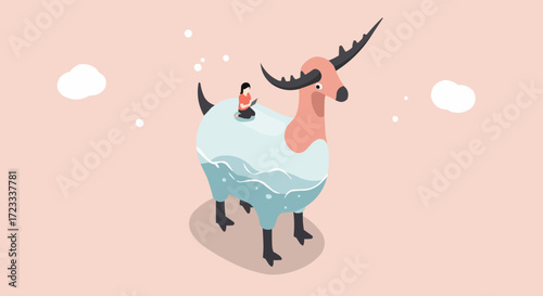 cow with milk