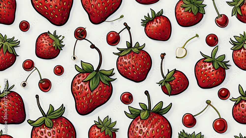 strawberry seamless pattern, seamless pattern with strawberries strawberry seamless pattern, seamless pattern with strawberries