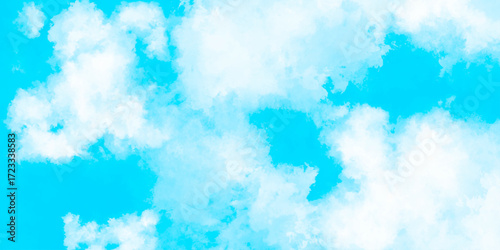 Abstract grunge sky blue soft painted watercolor paint splash. inspiring views of fluffy clouds blue sky background. cloudy blue sky various natural clouds and smoke. morning cloud in the sky.