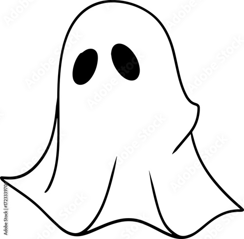 The Ghost for Halloween or holiday concept.