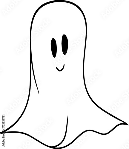 The Ghost for Halloween or holiday concept.
