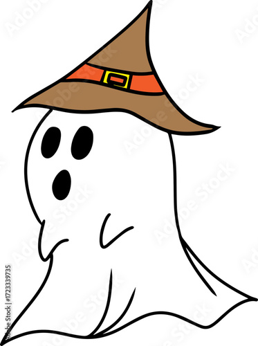 The Ghost for Halloween or holiday concept.