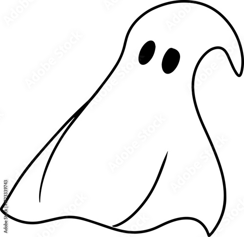 The Ghost for Halloween or holiday concept.