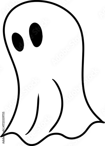 The Ghost for Halloween or holiday concept.