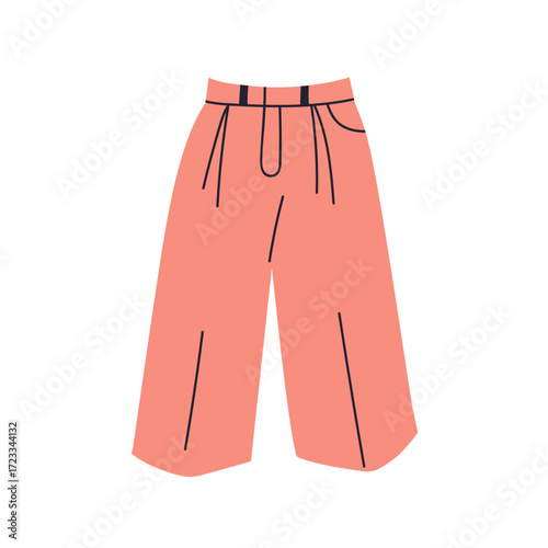 Bermuda shorts, summer clothing. Women apparel in modern fashion trendy style. Female casual wear, stylish feminine pants, garment. Flat graphic vector illustration isolated on white background.