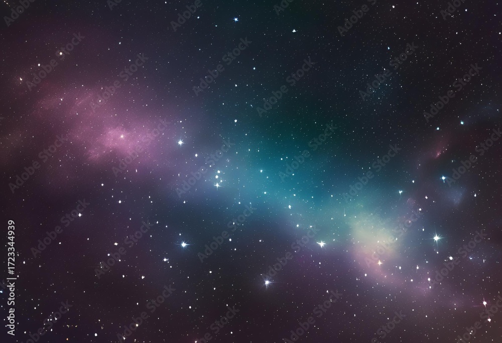 Obraz premium cluster of distant stars shines brilliantly in the dark expanse of the faraway universe. 