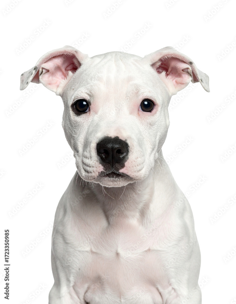 Obraz premium Niedlicher Pitbull, transparenter Hintergrund