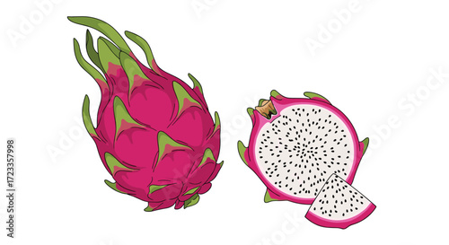 Discover the vibrant pink dragon fruit a tropical delight bursting with flavor and nutrients for a healthy lifestyle.