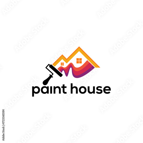 Free Download Paint House Logo Design Icon Element Vector With modern Style - GFXLoad