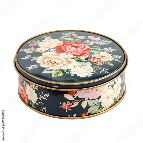 Vintage Tin Cookie Box Retro Biscuit Container for Classic Baked Goods Packaging