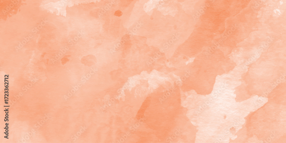 Fototapeta premium Orange watercolor background for textures background, marble stone grunge concrete wall smooth plaster backdrop texture background , abstract orange watercolor paper background banner or poster design