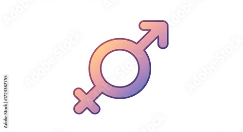 Unified gender symbol represents equality and diversity in modern design