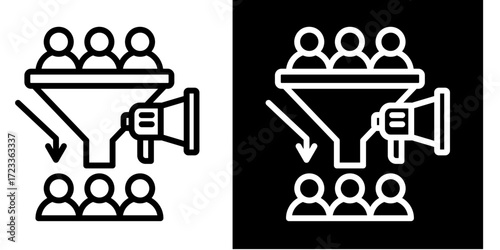 Lead Nurturing  Icon Set White Style Collection
