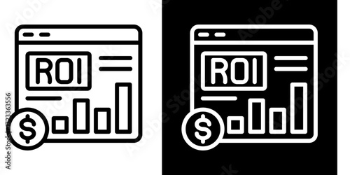 Roi Tracker  Icon Set White Style Collection
