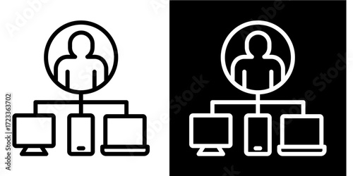 Customer Data Platform  Icon Set White Style Collection
