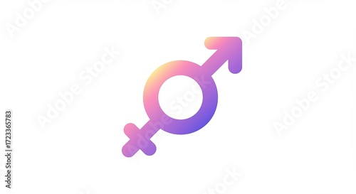 Modern gender symbol with vibrant gradient for identity and equality concepts