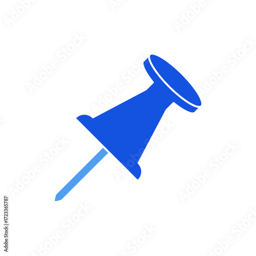 Pushpin icon outline editable stroke line drawing eps.