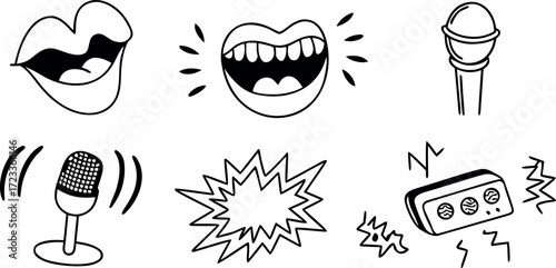 laughing face icons, smile doodle vector, happy cartoon face, giggle emoji doodle, humor laugh icons, funny smile doodle, comic laugh vector, cheerful face doodle, laughing character icons, joyful smi