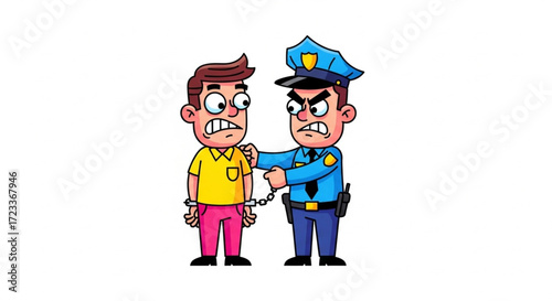 Police Arrest Vector Illustration
