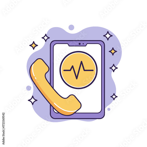 Smartphone with phone receiver and heartbeat, telemedicine and digital healthcare service