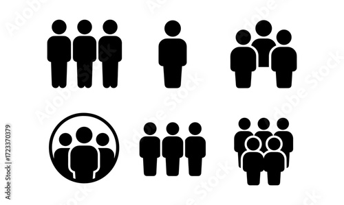 Human group icons for digital and print design projects