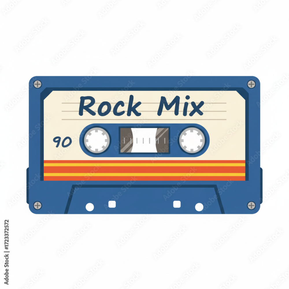 Fototapeta premium audio cassette isolated on white