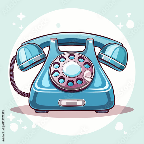retro phone vector illustration
