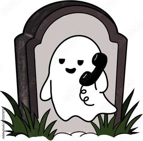 Little Ghost Making a Call